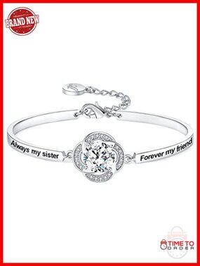 Bangle Bracelet for Sister Friend Bestie Gift Women Jewelry Engraved